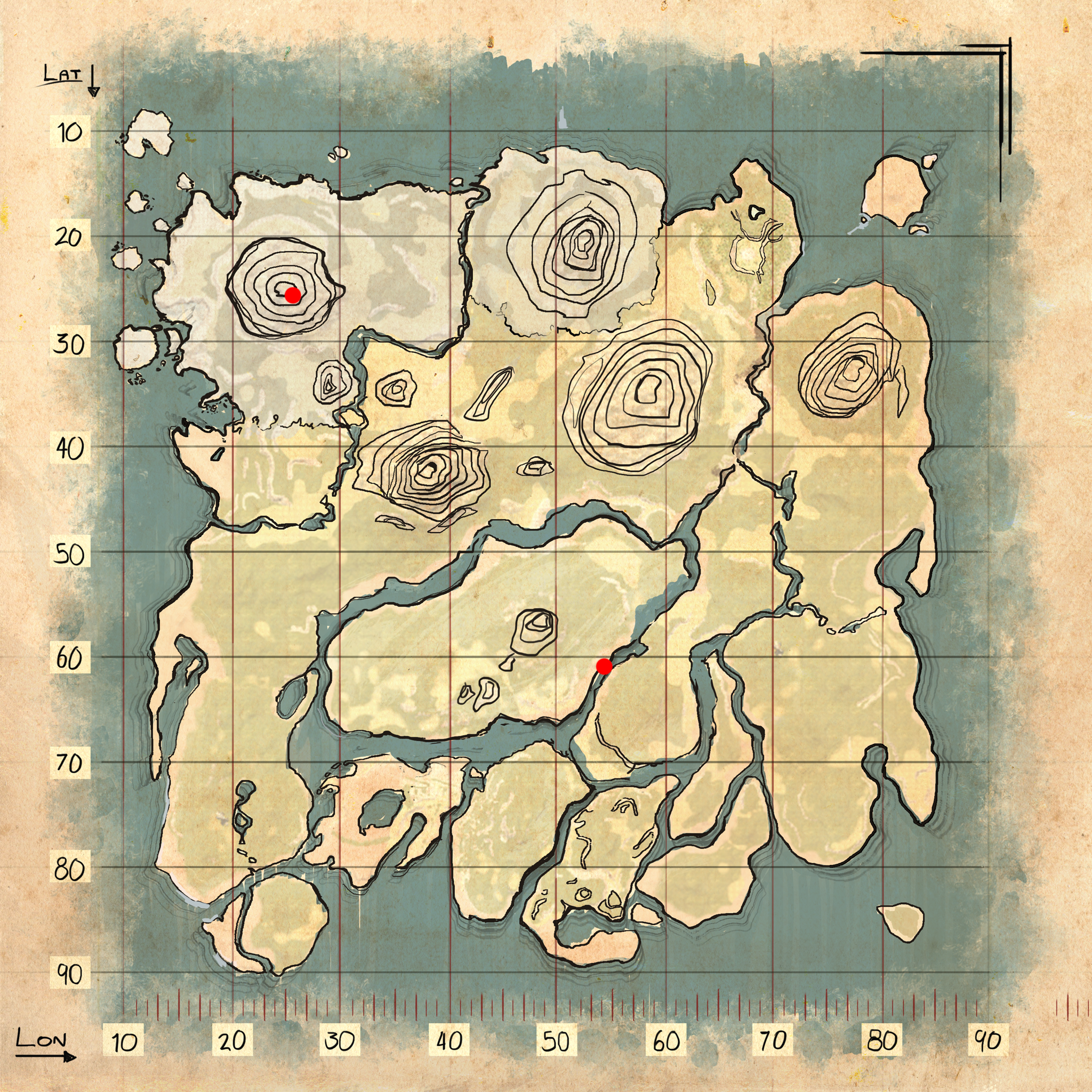 Арк мобайл где найти. Ark Survival Evolved карта. АРК пещеры на карте остров. Карта АРК Исланд. Карта пещер АРК Исланд.